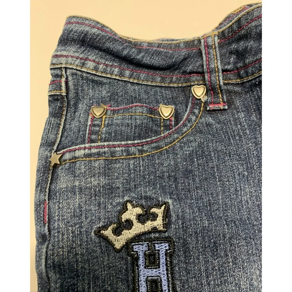 High School Musical 2 Jeans Pants Girls Sz 6X Vintage Y2K Embroidered